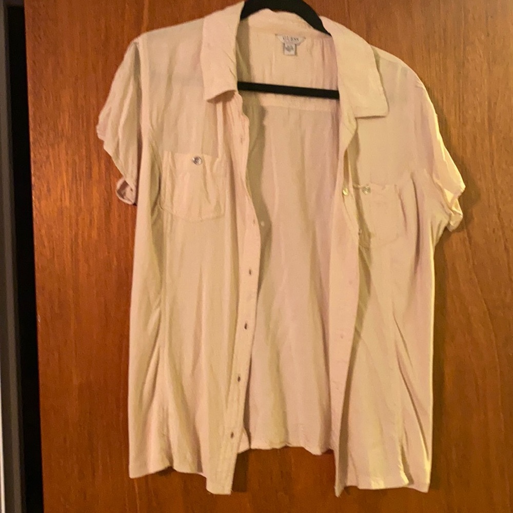 Tan Button Down Tee - image 1